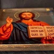 Икона "Христос Вседержитель" с ковчегом — оригинальный подарок — фотография 3