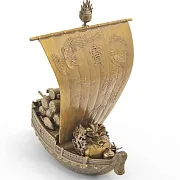 Бронзовая композиция «Японский корабль счастья» — необычный подарок — фотография 3