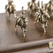 Ручная работа: Диорама «Русские драгуны 1812 г.» из бронзы и ясеня, 1:72 — фотография 2