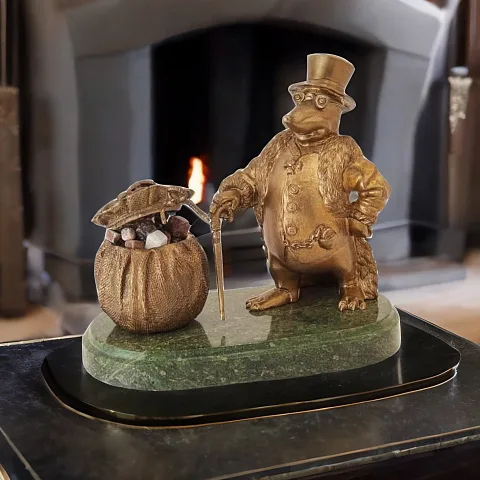 Фигурка «Крот банкир» из бронзы и камня — красивый подарок