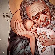 Икона деревянная "Святой Симеон Богоприимец" — красивый подарок — фотография 5