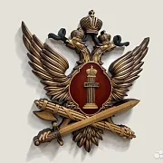 В подарок: Герб ФСИН, резной из бука, 52×48 см — фотография 2