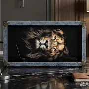 На память: Нарды под стеклом «Царь зверей» — фотография 8