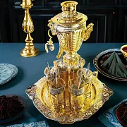 Чайный набор с самоваром. Златоуст — красивый подарок — фотография 1