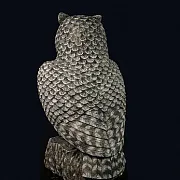 Скульптура «Филин» из кальцита, 130×140×255 мм — красивый подарок — фотография 2