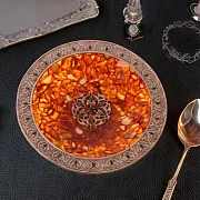 Блюдо сувенирное из янтаря — оригинальный подарок — фотография 1