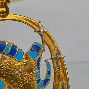 Подсвечник «Козерог» с эмалью и фианитом — необычный подарок — фотография 2