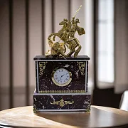 Каминные часы «Георгий Победоносец», 180×65×270 мм — оригинальный подарок — фотография 1