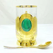 Металлический подстаканник «Малахит» в подарок — фотография 4