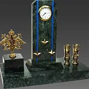 На память: Часы «Погон» с гербом ВМФ и подставками — фотография 2