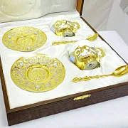 Кофейная пара из фарфора "Агат". Златоуст — красивый подарок — фотография 2