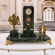 Часы «Погон» с гербом ФСБ и подставками — необычный подарок — фотография 1