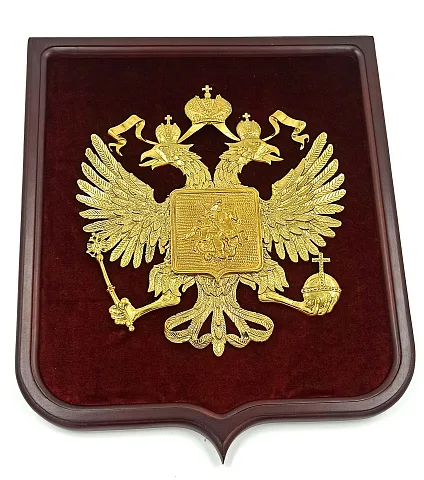 На память: Панно «Герб России» с геральдической рамкой