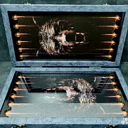 Нарды под стеклом «Хозяин тайги» — красивый подарок — фотография 9