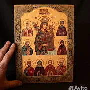 Икона Богоматери "Неувядаемый цвет со святыми" в подарок — фотография 1