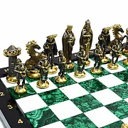 Шахматы из малахита — оригинальный подарок — фотография 3