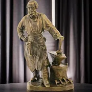 Подарочная бронзовая композиция «Кузнец» (малый) — фотография 1