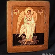 Подарочная икона деревянная "Ангел Хранитель" — фотография 1