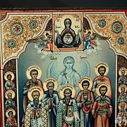 Икона "Собор целителей, чудотворцев " — оригинальный подарок — фотография 3
