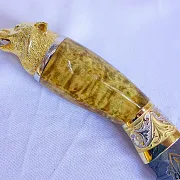 Дамасский нож «Одинокий волк» №6 — необычный подарок — фотография 8