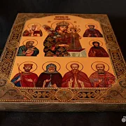 Икона Богоматери "Неувядаемый цвет со святыми" в подарок — фотография 3