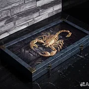 Нарды под стеклом «Скорпион» — красивый подарок — фотография 2