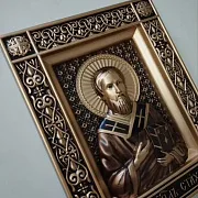 На память: Резная Икона Святой Стахий — фотография 10
