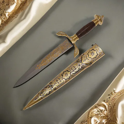 Дамасский охотничий кинжал — оригинальный подарок