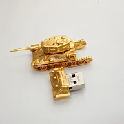 Бронзовая флешка «Танк» с позолотой — оригинальный подарок — фотография 4