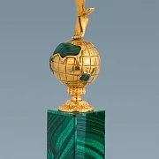Статуэтка «Меркурий» из бронзы с малахитом — необычный подарок — фотография 2